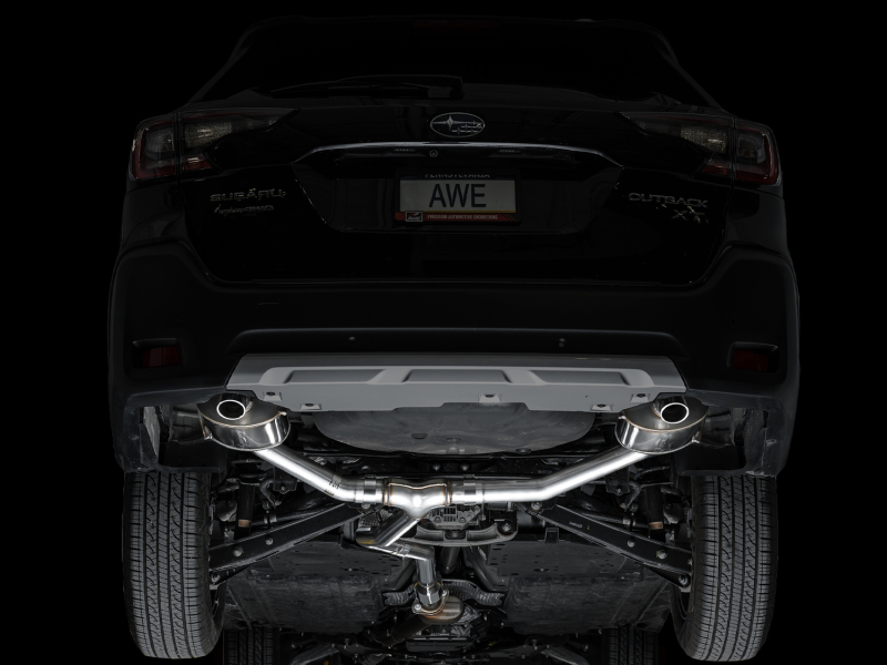 Subaru Outback Performance Exhaust - Dual - AWE Tuning - 0FG Catback with Dual BashGuards - `20-`25